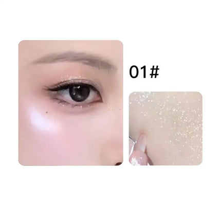 Diamond Highlighter Powder Palette Waterproof High Gloss Glitter Body Highlight Eyeshadow Face Contour Illuminator Makeup