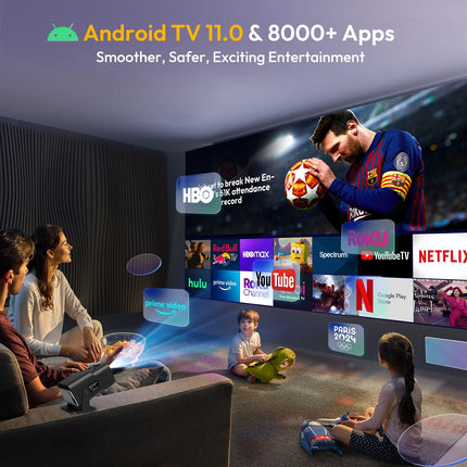 HY320mini 4K Android 11 Projector Native 1080P 390ANSI Dual Wifi6 BT5.0 1920*1080P Cinema portable Projetor upgrated HY300