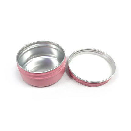 10/20/50/100pcs Gloss Pink Aluminum Jar 5ml 10ml Cream Jar 60ml 80ml Lip Balm Cans 100ml 150ml Aluminum Case Container MC4202
