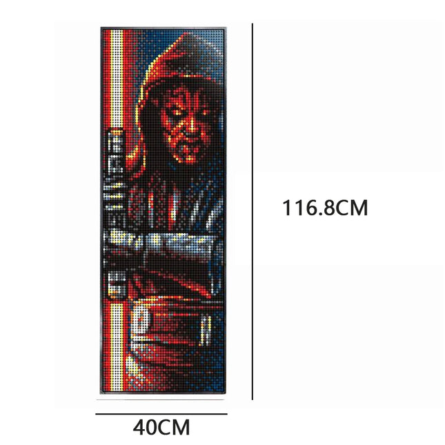 31200 MOC Darth Maul Classic Pixel Art Painting Building Blocks Set Mosaic Bricks Movie Toys Wall-mounted Best Birthday Gift