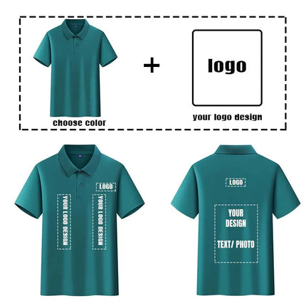 High-end customization POLO shirt custom work POLO short sleeve team high quality quick-drying shirt Adult and children sizes