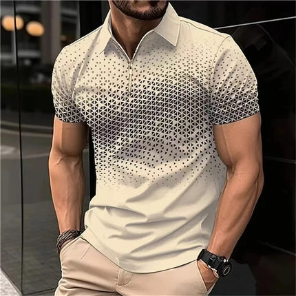 Large Size Men's Clothing Fashion Street Polos T-Shirts Summer Short Sleeve 3D Print Trend Male Simple POLO Tee Casual Tops