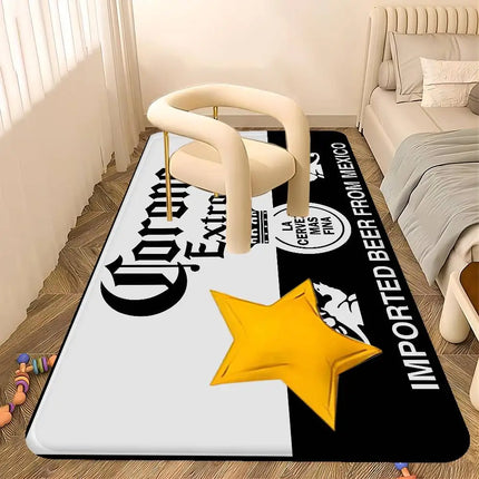 C-Corona E-Extra Beer Floor Carpet Kids Room Bedroom Decoration Balcony Anti-Slip Doormat Living Room Hotel Decor Mat