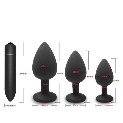 S/M/L  Anal Butt Soft Silicone Plug Prostate Massage Stimulator For Couples Adult Erotic Anal plug Sex Toys for Women Men Gay