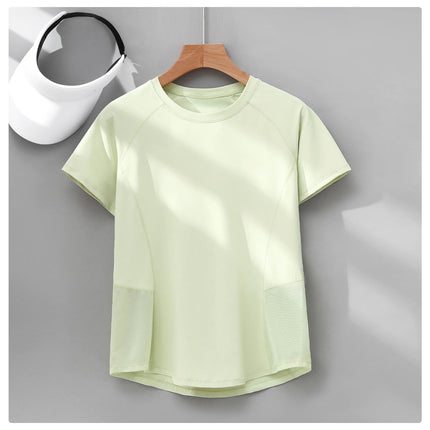 DRUR Sports Tops Women Quick Dry Workout Tshirt Running Yoga Gym Activewear Summer Short Sleeve Breathable Fitness Wear New