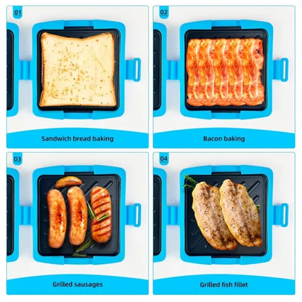 Microwave Oven Specific Quick Baking Tray, Household Microwave Toaster, Fast Heating Toast, Sandwich Crispy Baking Tray