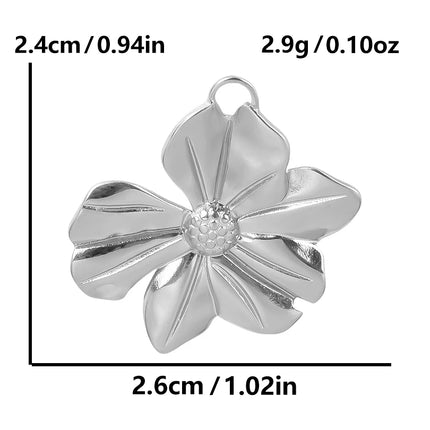 Breloque Metal Love Stainless Steel Flower Pendants For Jewelry Making Earrings Bracelets Headwear DIY Heart Charms Accessories