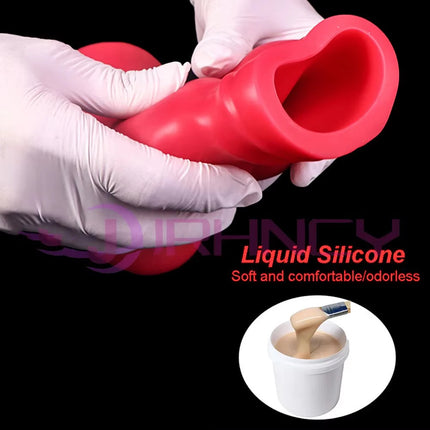 Soft silicone hollow anal plug 85-105mm huge Dog knot anal dildos sex toys for women men gay fisting Speculum Buttplug