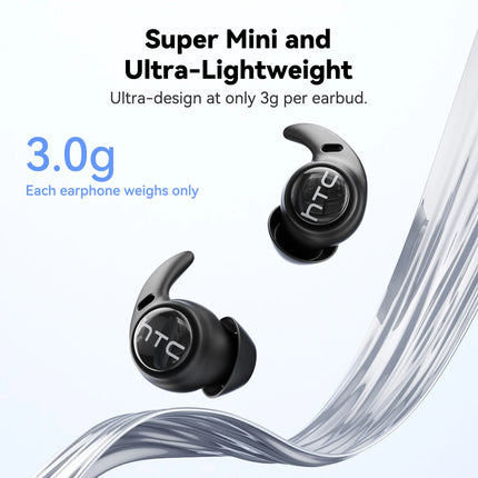 HTC NE76 TWS Wireless Earbuds AI Translator Sleep Mini Invisible ENC Noise Cancelling Bluetooth 5.3 Low Latency Headphones