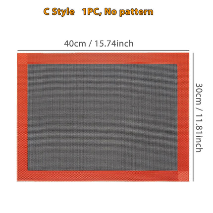 1PC Perforated Silicone Baking Mat, 2 Sides with Puff & Round Patterns, Reusable Non-stick Oven Liner, for Cookies Macaron Bread