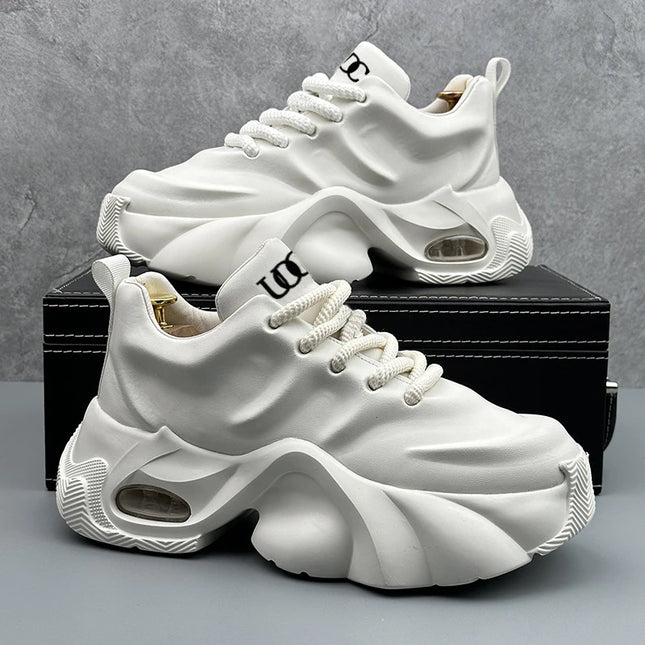 Plus Size Men's 2026 New Dad Sneakers Thick Platform Sole Fashion Versatile Casual Athletic Shoes Trendy Comfortable Daily Shoes