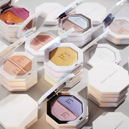Fenty Beauty Two-Color Highlighter Glossy Face Palette Natural Contouring Stick Face Shimmering Diamond High Gloss Fine Powder