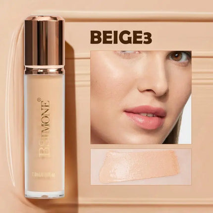 [TE1] BSIMONE Face Liquid Foundation Base Full Coverage Oil-Control Long Wear Smooth Lightweight Natural Cover Waterproof Matte