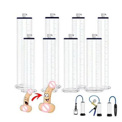 22/30cm Acrylic Penis Pump Accessories Vacuum Penis Enlarger Sex Toys For Man Cylinder Set Penis Enlargement Penile Trainer 18