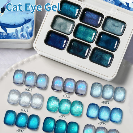 9 Colors Patting Glue Smudge Canned High Saturation Popular Semi-Solid Nail Polish Glue Nail Salon Special
