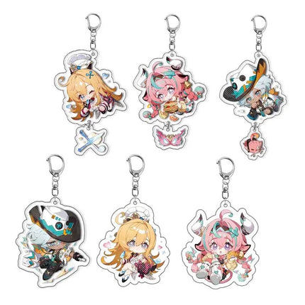 New Gensen Impact Keychain Beautiful Fashion Girl Cute Cartoon Ifa Varesa Keychains Anime Princess Pendant Key Ring Game Gift