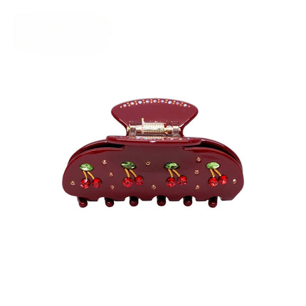 Cute Cherry Hair Clips for Women Girls Rhinestone Fruits Floral Bow Butterfly Acetate Hair Claws Shark Clip Hair Accessories