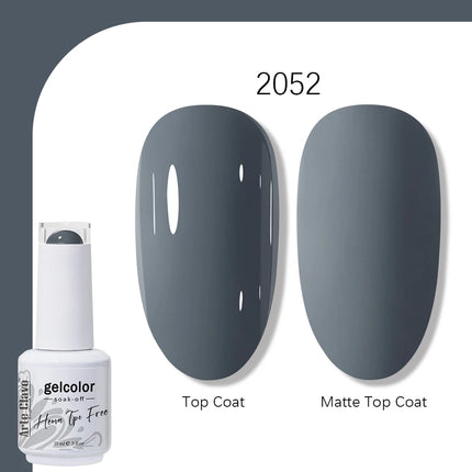 Arte Clavo Solid Color Gel Nail Polish 15ml Soak Off UV LED Gel Semi-Permanent Glitter Polish For Manicure Nail Art Salon Gel