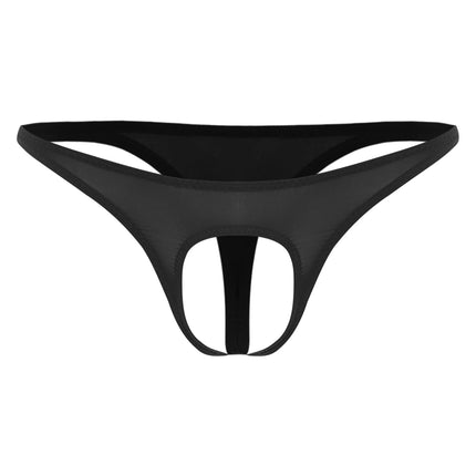 Mens G-string Briefs Lingerie Underwear Low Waist Open Front Pouch Butt Flaunting Fun Thong Ring Supporter Jockstraps Underpants