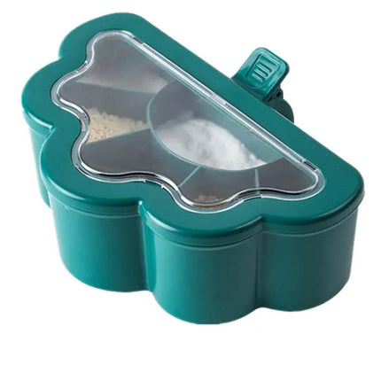 6 Grids Seasoning Box And Container With Clear Lid And Scoops Seasoning Storage Container For Salt Sugar Cruet