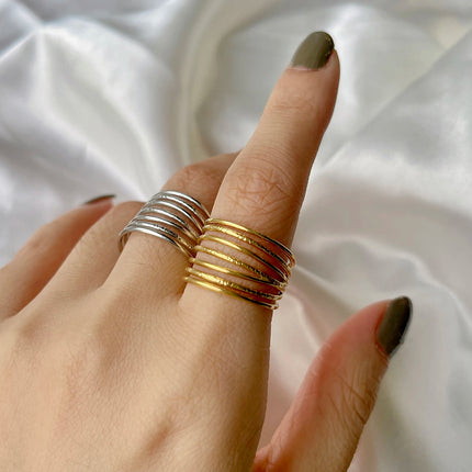 Skyrim Stainless Steel Women Rings Geometric Heart Aesthetic Adjustable Open Finger Ring Fashion Party Jewelry Gifts Wholesale