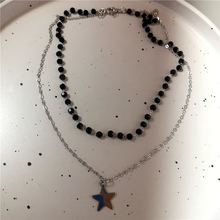 Gothic Y2K Red Butterfly Star Heart Cross Pendant Ghost Claw Choker Charms Necklaces Women Aesthetic Accessories Grunge Jewelry