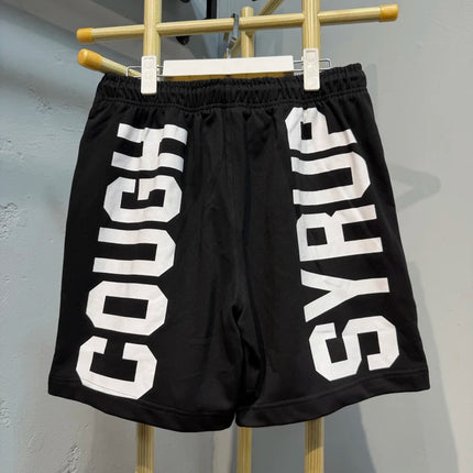 26SS New American Style That's A Awful Lot of Cough Syrup Shorts Sporty Casual Letter Printed Shorts