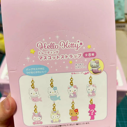 Sanrio Hello Kitty Blind Box Toys Cute MIni Black Skinned Long Legs Unicorn Mermaid Kt Cat Doll Pendant Toys Collect Ornaments