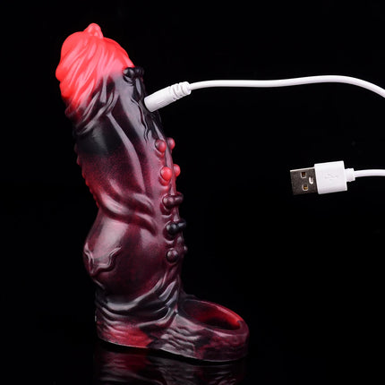 FAAK Remote Control Vibrating Silicone Cock Sleeve 2 Sizes Penis Extender Fantasy Hollow Horse dildo Vibrator Adult Sex Toys