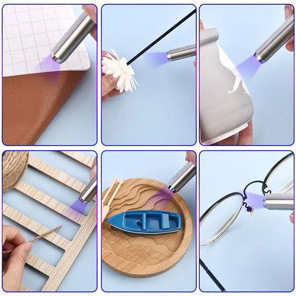 UV Bonding & Welding Glue Kit Super Bonding UV Glue or Black Light Quick-Drying For Bonding Glass, Metal, Wood DIY Craft Decor