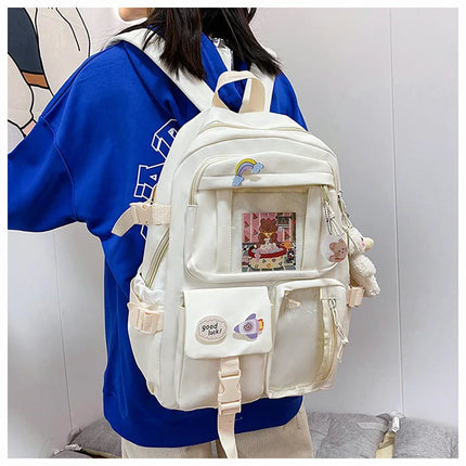 Fashion Girls Backpack New Large Capacity Korean Style Women Backpacks Cute Student School Backpack Versatile Women's Bag