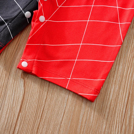 Newborn Clothes Splicing Spider Handsome And Comfortable Soft Boy And Girl Summer Short Sleeved Baby Jumpsuit