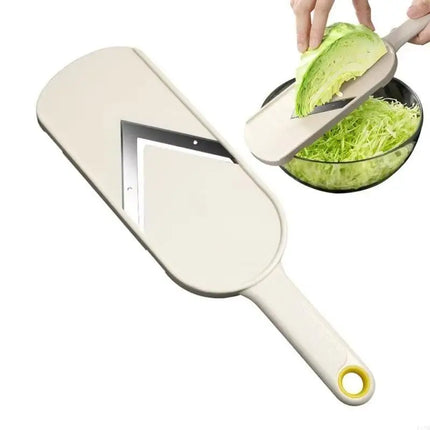 Multi Handheld Mandoline Slicer - Stainless Steel V Blade, with Cleaning Brush, Comfort Grip, Easy to Clean, for Kitchen, Vegeta