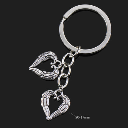 Fashion Animal Women Keychain Car Moon Cat Dog Love Heart Key Chain Friends Gift Jewelry Bag Pendant Wing Evil Eye Angel Turtles
