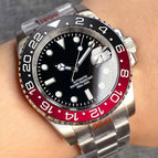 Miyota-glass back / black red-oyster