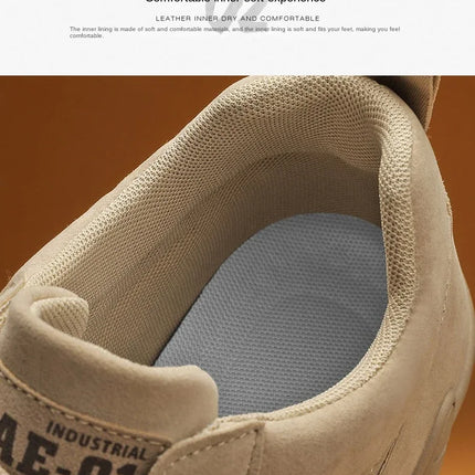 Ankle Boots For Men 2025 Spring Man Casual Sneakers Non Slip Khaki Work Mens Shoe Short Boots Loafers Lace Up Zapatillas Hombre