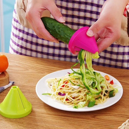 4-in-1 Rotary Vegetable Grater - Manual Slicer & Spiralizer for Potato, Carrot, Cucumber - Easy Clean Kitchen Tool (