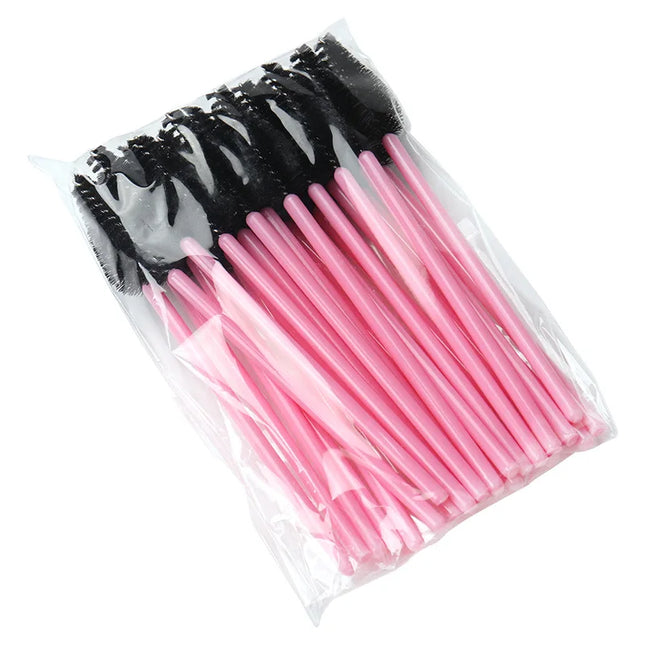 25pcs Eyelashes Extension Supplies Makeup Brushes Mascara Wand Microbrush Eyebrow Eyelash Cosmetics Applicator Spoolie Brush