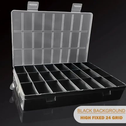 24-Grid Plastic Storage Box / Boîte Rangement 24 Cases