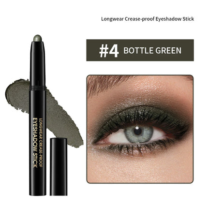 Waterproof 10 Colors Crease-proof Eyeshadow Pencil Stick Lasting Glitter Shimmer Matte Eye Shadow Highlighter Pen Eyes Makeup