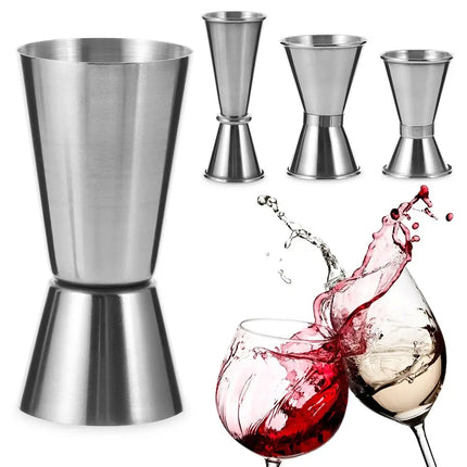 Dual Shot Measure Cup Stainless Steel Measure Jigger Cocktail Mug Drinking Spirit Barware Kitchen Gadgets Bar Tools