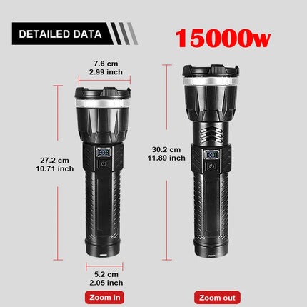 780000000LM Super Powerful Flashlight Rechargeable LED Tactical Torch  Ultra Bright Long Range 6000M Lantern Outdoor With Stand