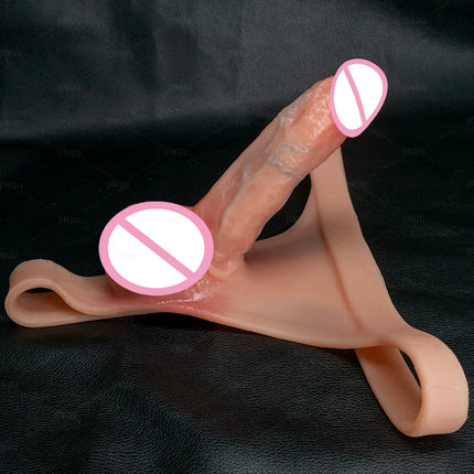 Silicone Strap on Dildo For Lesbian Gay Reusable Solid Penis Dick Skin Feeling Dildo Pants Strapon Penis Sex Toys for Women 18+