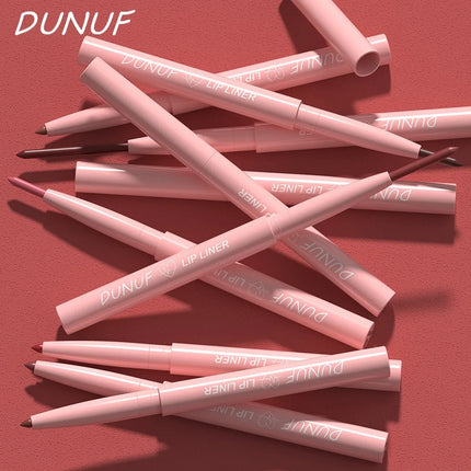 12-Pack Velvet Matte Lip Liner Pens Easy Coloring Lip Outline Pen Long-lasting Moisturizing Lip Makeup Women's Beauty Tools