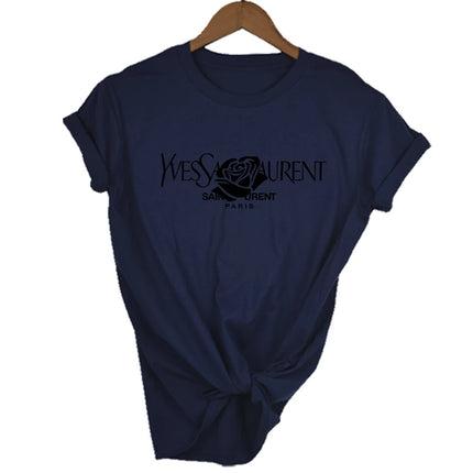 Luxury brand Brand Fashion Alphabet Printed Crew Neck Clothing Short Sleeve T-Shirt Trend Women's Summer