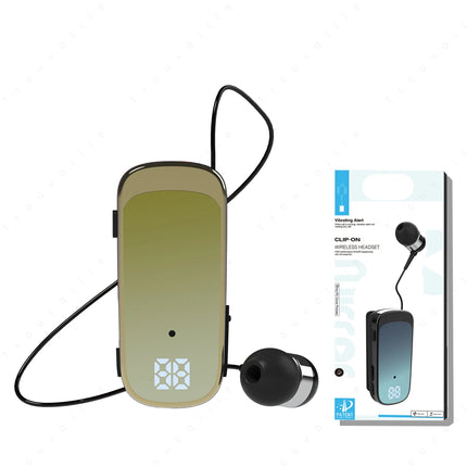 K65 Fashion Bluetooth Headset Business Retractable Lavalier Type Earphone Single Ear Hands Free with Wire Super Long Standby
