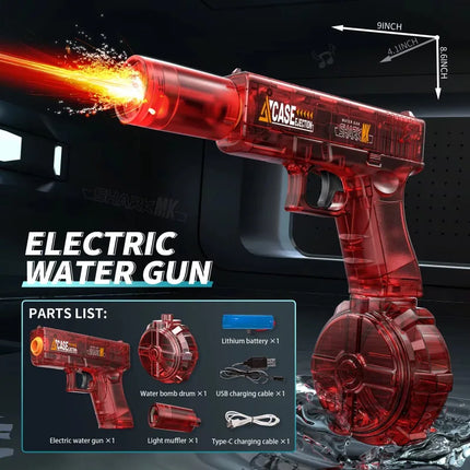 Blasting Lights Are Linked To The Chamber Electric Water Guns Toys for Kids Automatic Water Pistol Children Summer Outdoor Toy