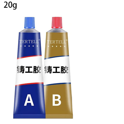 Strong AB Casting Adhesive - High Temperature Resistant Metal & Plastic Repair Glue, Industrial Strength Epoxy for Casting, Weld