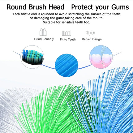 Brush Heads Compatible with Philips Sonicare Tips Soft DuPont Nozzles Vacuum Sealed Packaged Hx3/6/8/9 Series General