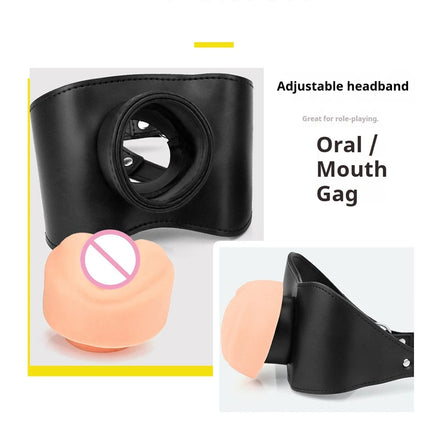 Adults Toys Leather Gag Gag Plug Adult Game Adjustable Penis Masturbation Cup Adult Restraint Slaves Bondage Erotic 18+ Sex Toys